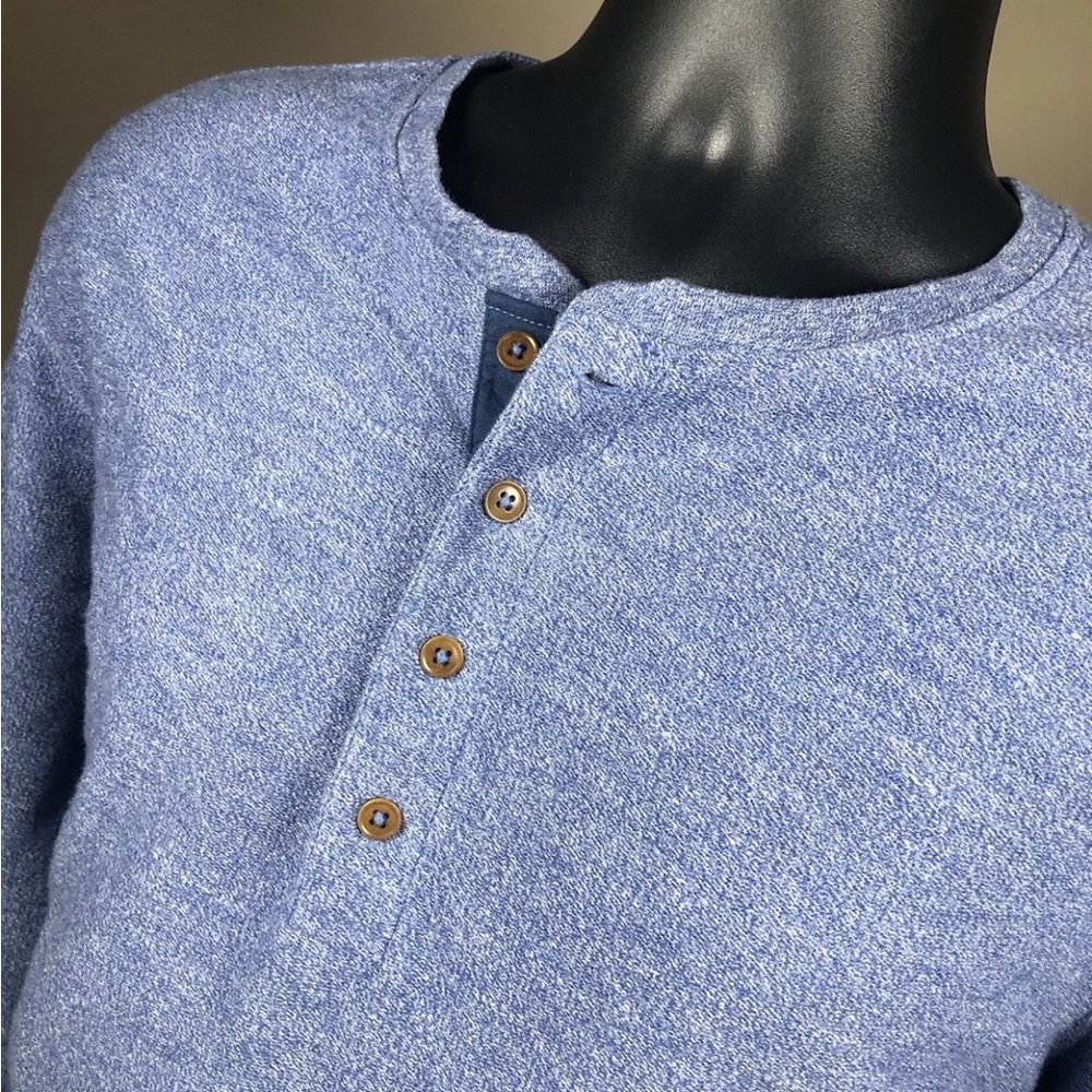 UNTUCKit Heathered Blue Henley Shirt Men’s XL